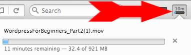 Firefox download progress bar