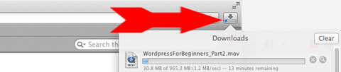 Safari download progress bar